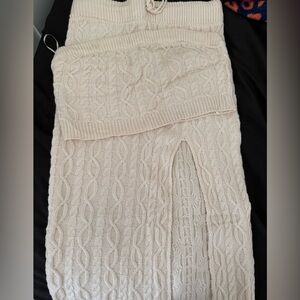 Fashion Nova Knit Top & Skirt Set